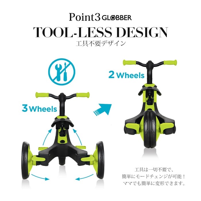 GLOBBER エクスプローラートライク 3in1 キッズ 三輪車 子供用 キック