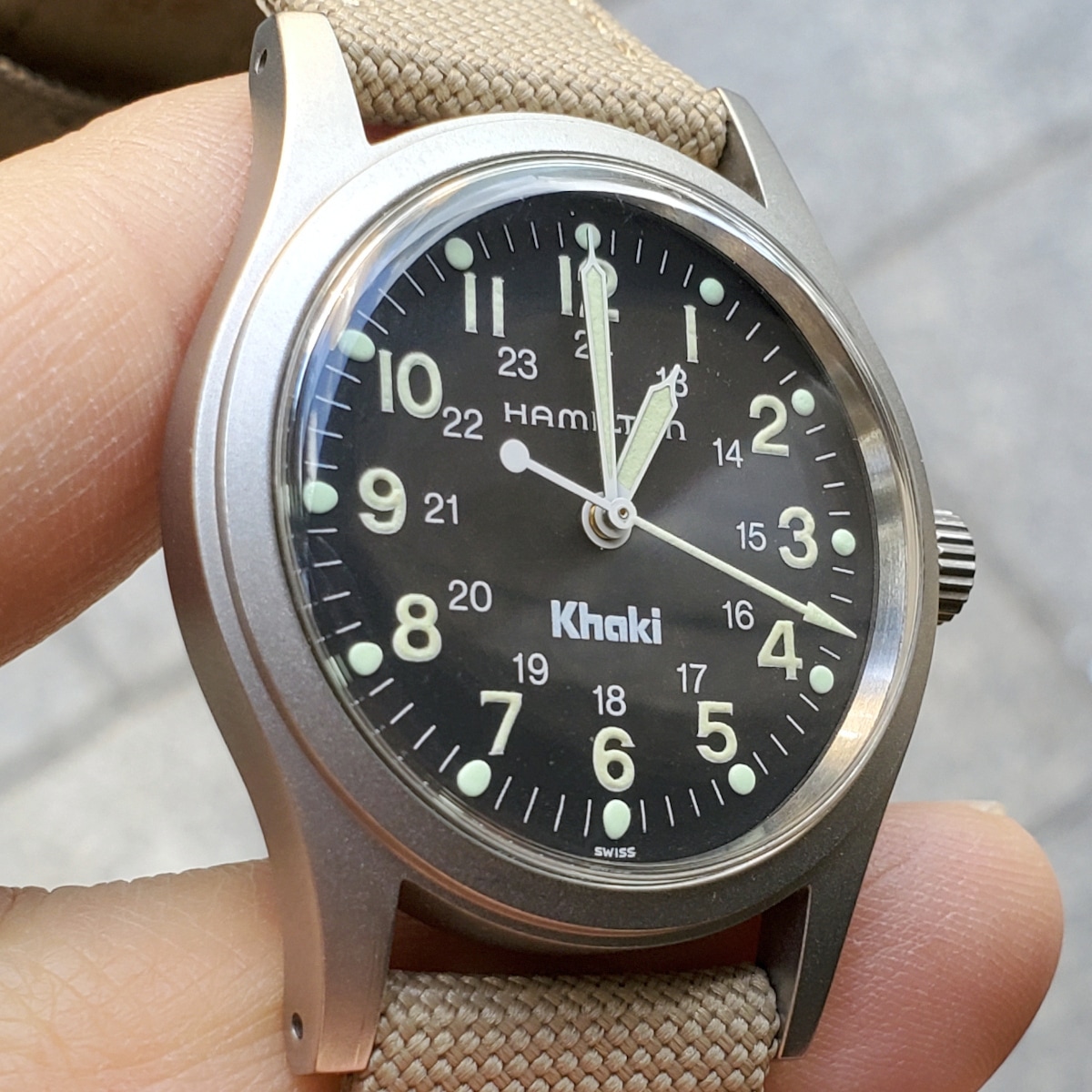 ハミルトン カーキ 9415A 33mm ブラック文字盤 Cal.2801-2 17石 手巻