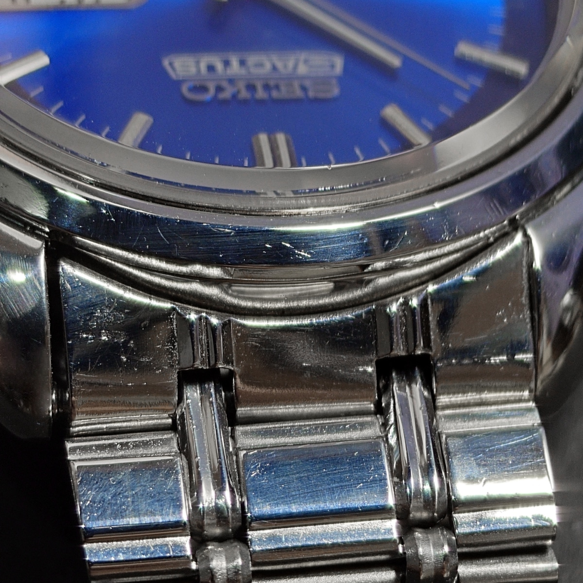 セイコー 5アクタス 6106-7470 ブルー文字盤 23石 自動巻 OH済 昭和45