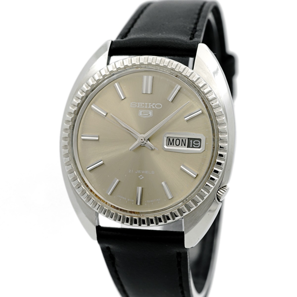 セイコー ファイブ 6119-8021 デイデイト ブレス後付 Cal.6119B 21石