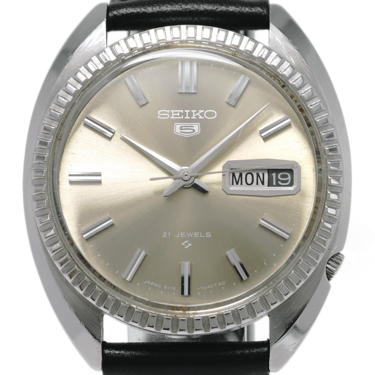 セイコー ファイブ 6119-8021 デイデイト ブレス後付 Cal.6119B 21石