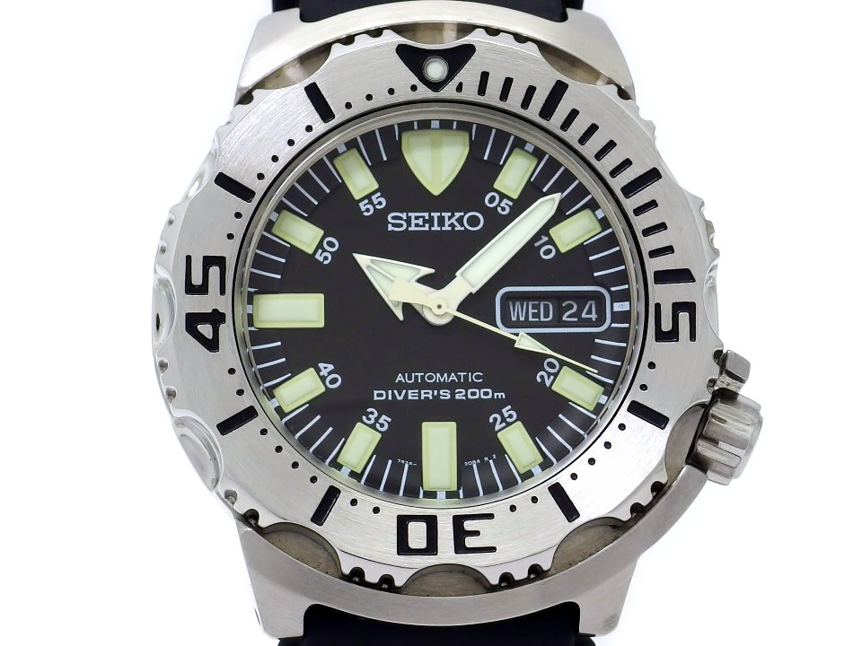 セイコー ダイバーズ 200m SKX779K 7S26-0350 ブラックモンスター 逆