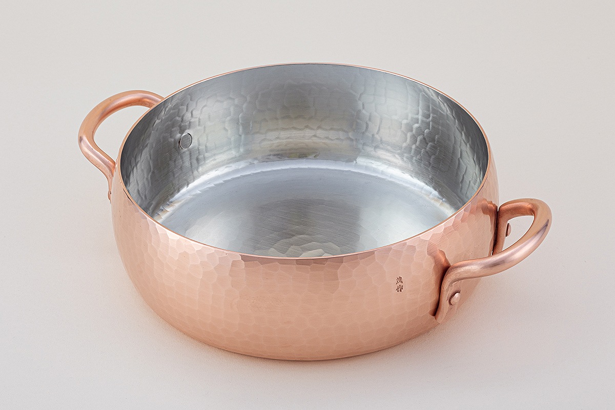 両手鍋（浅型）（銅） | 鍋 | 鍛金工房 WESTSIDE33