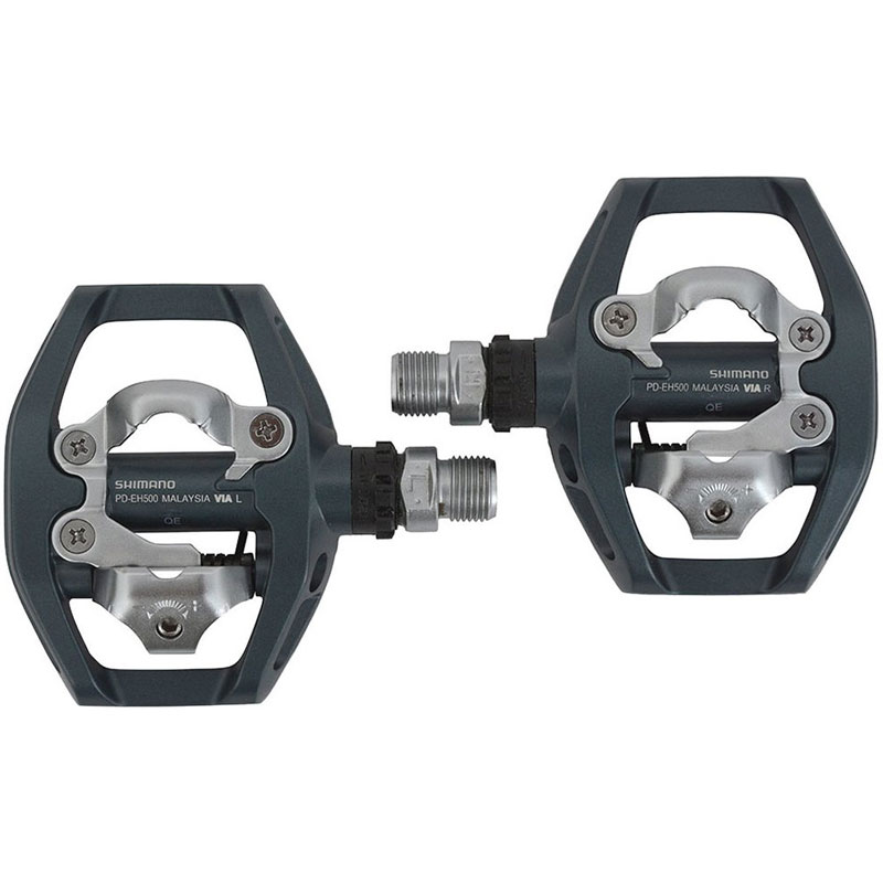 パーツ SHIMANO SPD PEDALS PD-EH500 Shimano PD-EH500 片面SPD片面フラットペダル