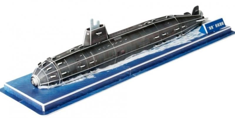 シーウルフ級原子力潜水艦 立体ペーバークラフト/海狼級潜水艦 3D益智