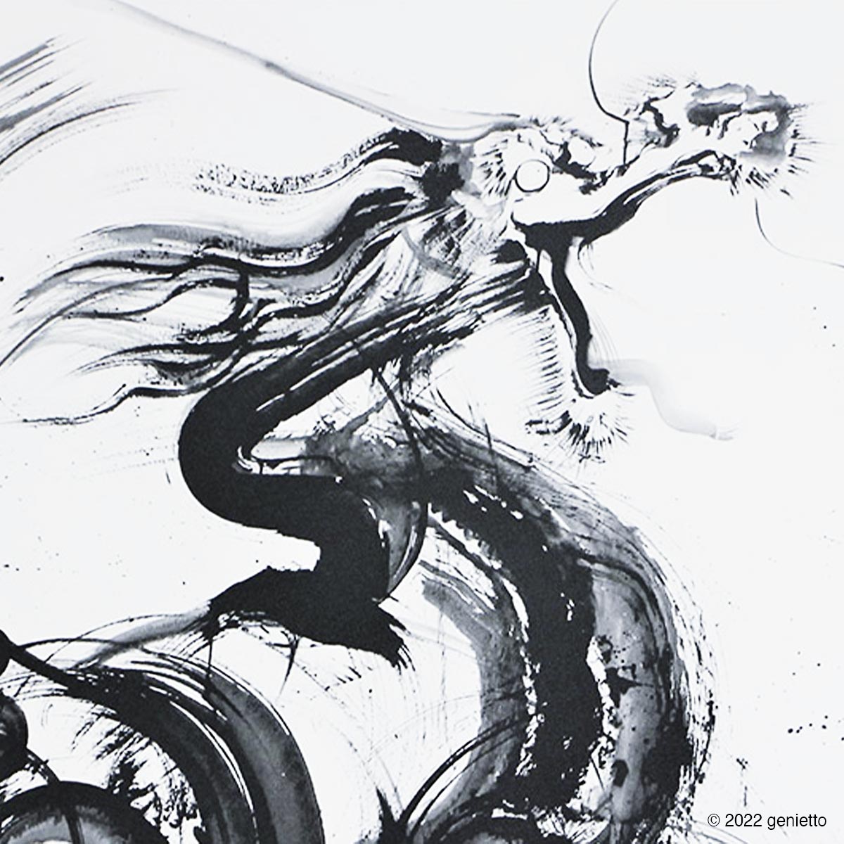 タペストリー「麒麟と鳳凰」 | 墨絵・陶墨画アーティスト 西元祐貴 Yu