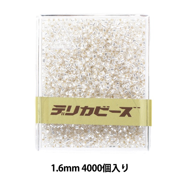 ビーズ 『デリカビーズ 11/0 DB41 20g クリスタル銀引 シルバー