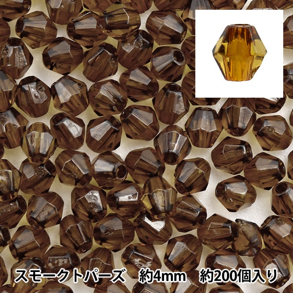 ビーズセール】 ビーズ 『ソロバン型アクリルビーズ 4mm 約200個入り