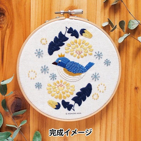 フランスアンティーク 最後の晩餐がブルー糸で刺繍されたシャビーな感じが