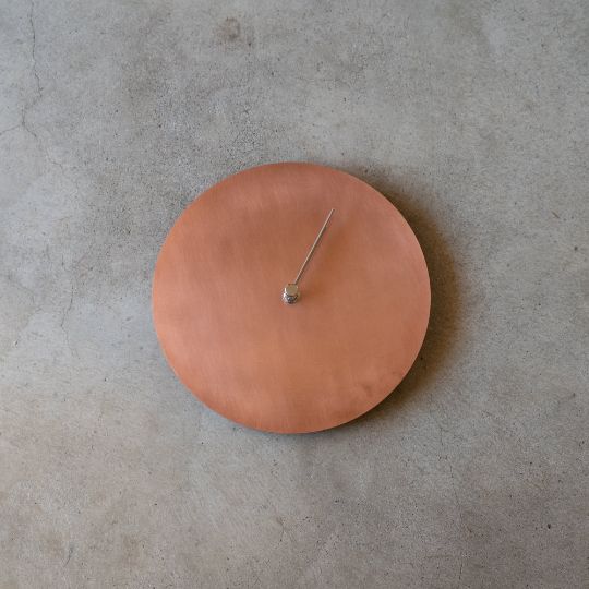 【KUMIJI】壁掛け時計（銅） 壁掛け時計－タイプ1 銅 minimal wall clock <DISK-type2> / copper