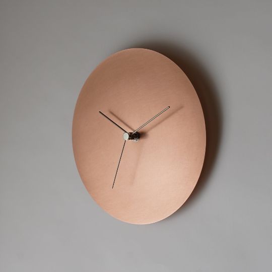 【KUMIJI】壁掛け時計（銅） 壁掛け時計－タイプ1 銅 minimal wall clock <DISK-type2> / copper