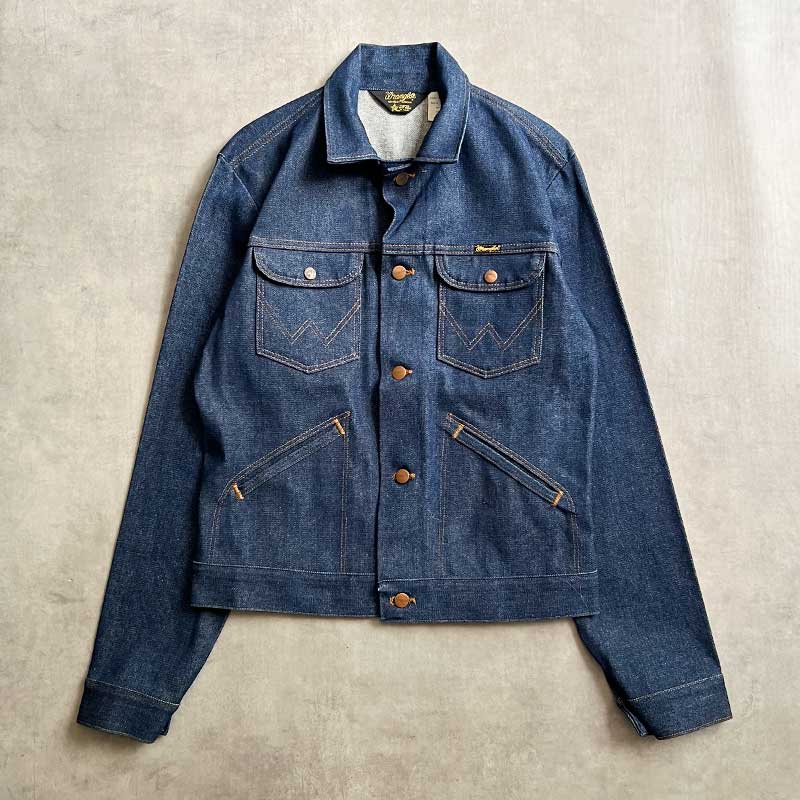 80'S Wrangler 74136NV 14oz Denim Jacket Dead Stock Made in USA 38