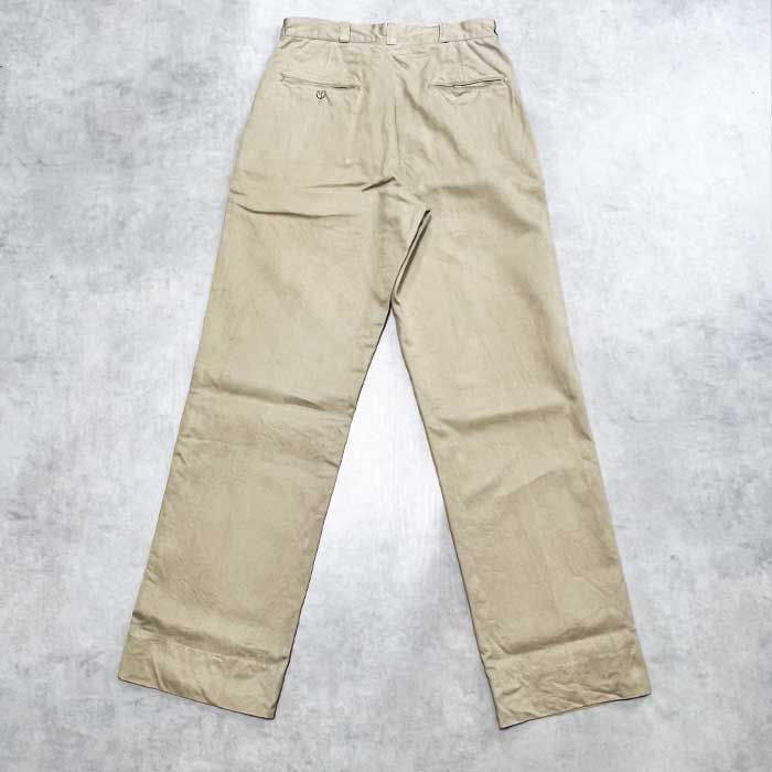 60's U.S ARMY ZIP CHINO TROUSERS W31/L32 60年代 アメリカ陸軍