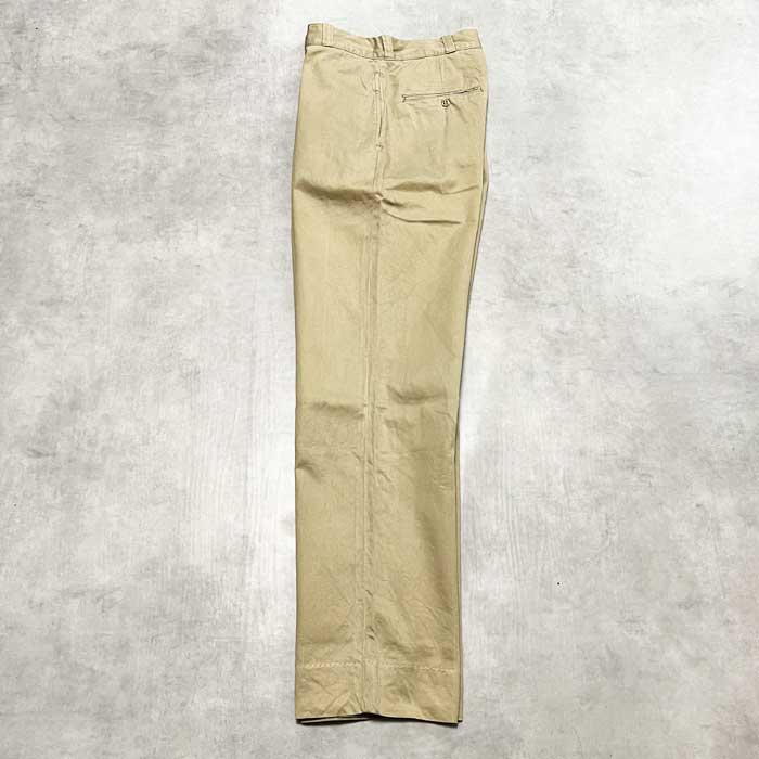 60's U.S ARMY ZIP CHINO TROUSERS W31/L32 60年代 アメリカ陸軍
