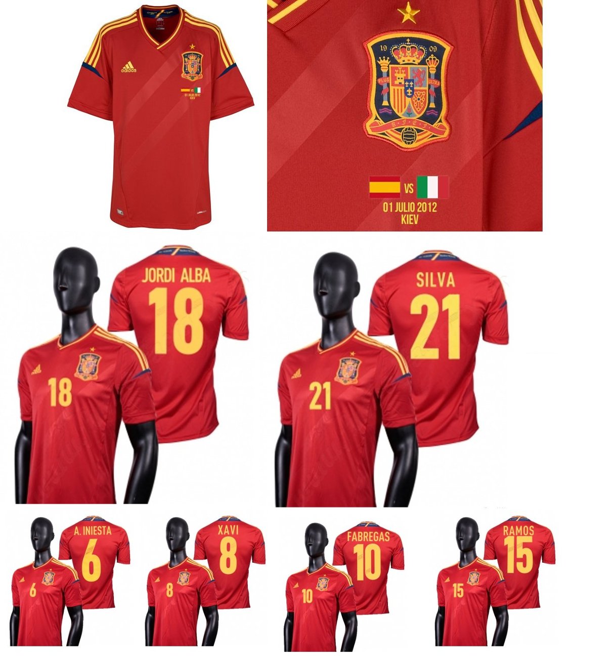スペイン代表 EURO 2012 決勝戦ユニフォームTORRES 9 スペイン代表