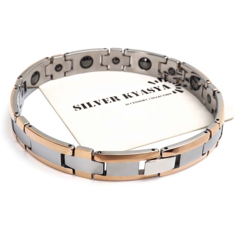 タングステン 磁気ブレスレット ヘマタイトビーズ付き [b950