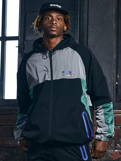 RETRO COLOR NYLON ZIP HOODIE | TYPE,SETUP | 【公式】SY32 by SWEET