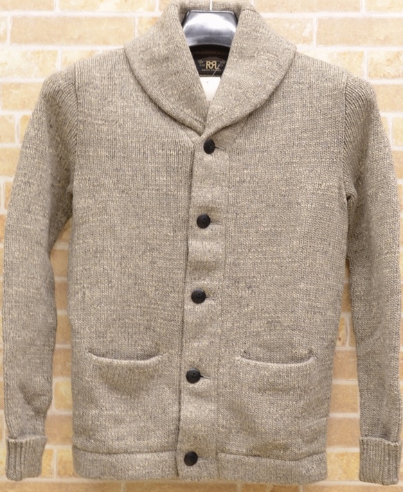 ダブルアールエル) RRL ショールカラー カーディガン グレー XS Shawl
