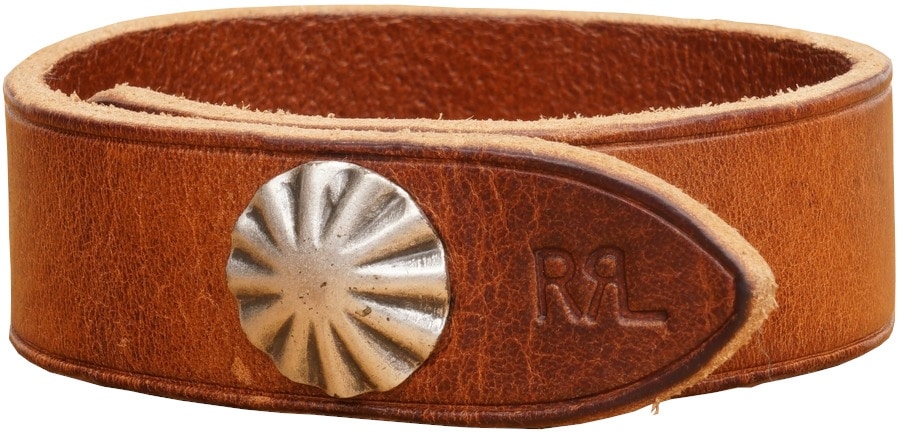 ダブルアールエル) RRL コンチョ レザー ブレスレット カフ イタリアン