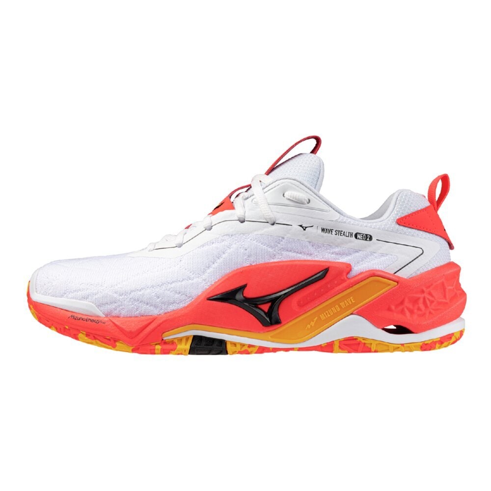 Mizuno】WAVESTEALTHNEO2 WHITE/ORANGE | HEAT-SPORTS ハンドボール