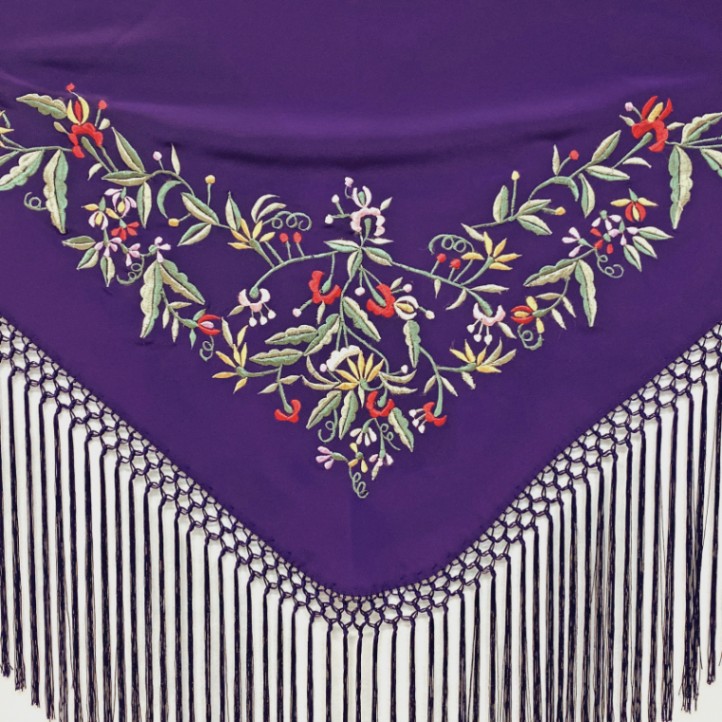 PP-2403 刺繍シージョ パープル【1】「1点のみメール便可」 | マントン