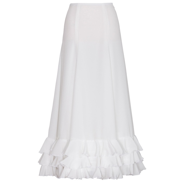 HE-1401 3段フリルペチコート ホワイト | 衣装,ペチコート | イベリア