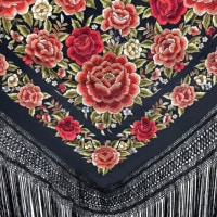 BF-25621 シルク刺繍マントン/アイボリー×多色【3】 | マントン