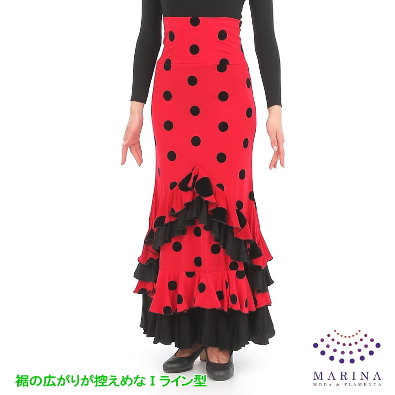 フラメンコ | スカート Capricho(カプリチョ) モデル:A5-3 水玉柄 婦人