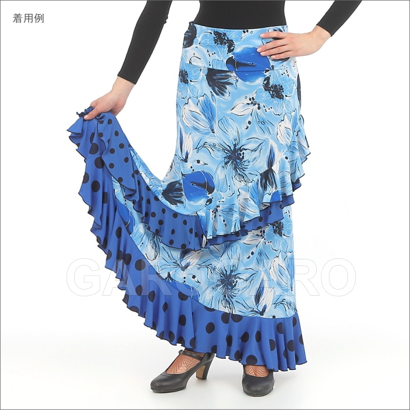 フラメンコ | スカート Capricho(カプリチョ) モデル:C5-3 花柄 婦人用