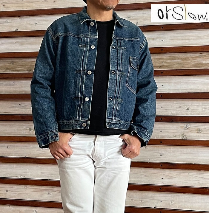 orslow オアスロウ ファーストGジャン プリーツ フロント デニム