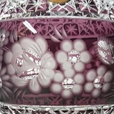 マイセンクリスタル マイセンフラワー 色被せ花瓶 リラ MFW/140/13L