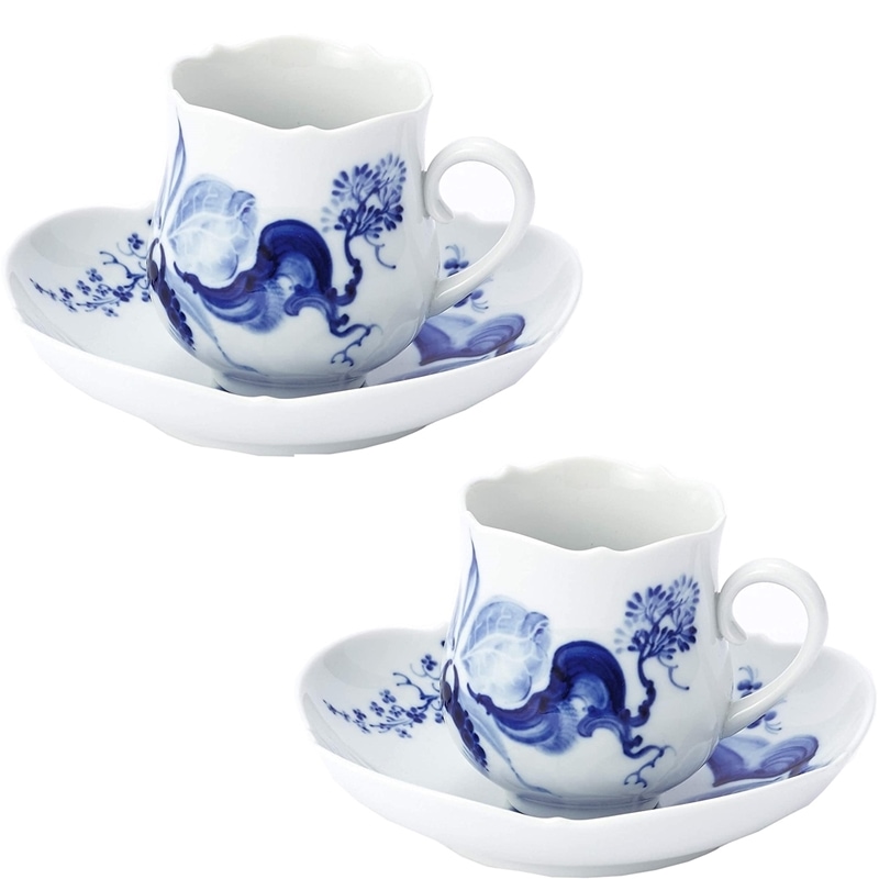マイセン ブルーオーキッド ペアコーヒーカップ＆ソーサー 824001