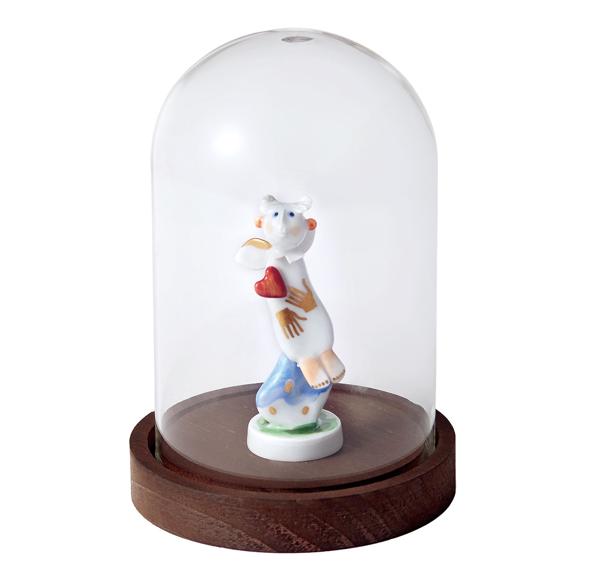 マイセン 「エンジェル＆ハート」 ～幸せを運ぶ天使～ (ガラスドーム付