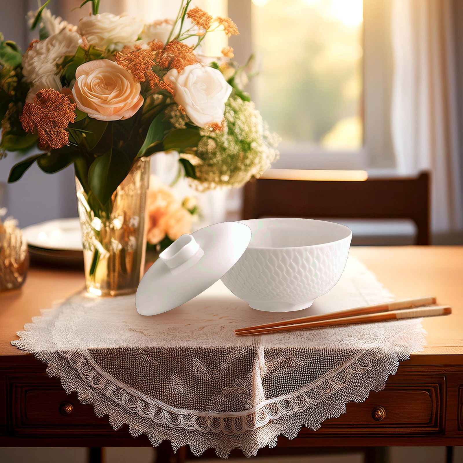 マイセン 波の戯れ エスニック 蓋付きボウル 000000/29820 | 波の戯れ