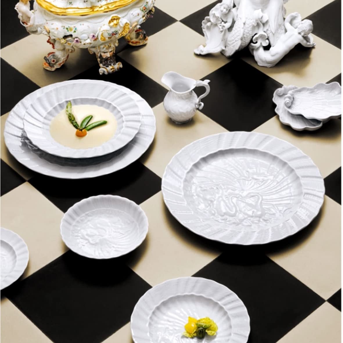 マイセン スワンホワイト サービングディッシュ 000000/05276 | スワン