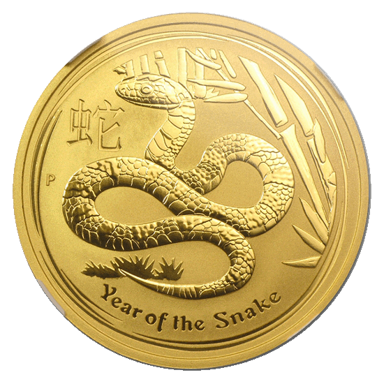 2013 オーストラリア 100ドル金貨 蛇年 NGC MS70 未使用 | 【発行枚数