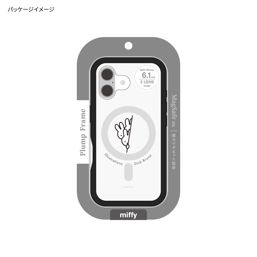 ミッフィー iPhone16 MagSafe 対応 プランプフレームケース | ま行