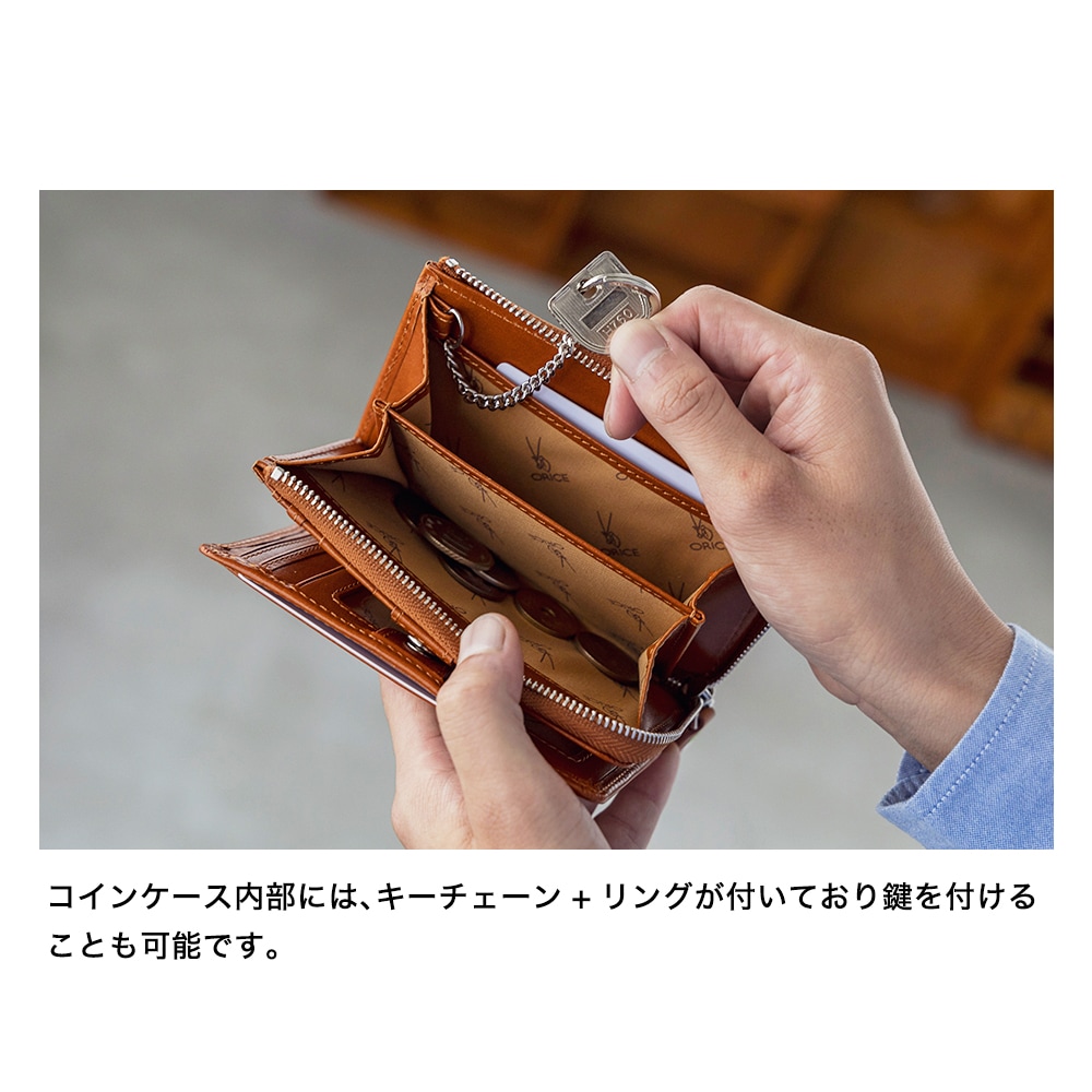 名入れ無料】オリーチェレザーミディウォレット/orice【財布】グレン