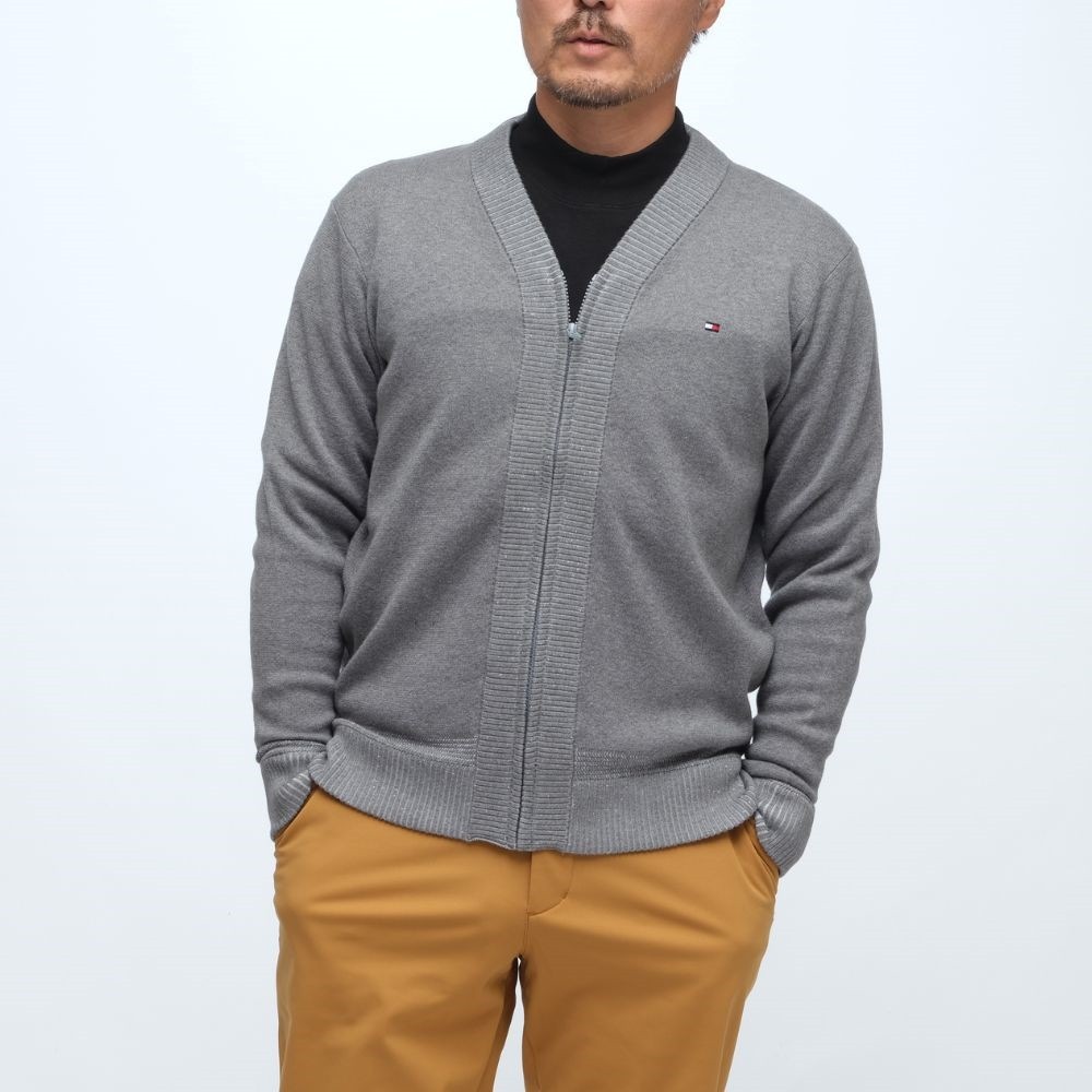 新品未使用 L トミー ジップアップニット TOMMYgolf グレー 【公式通販】