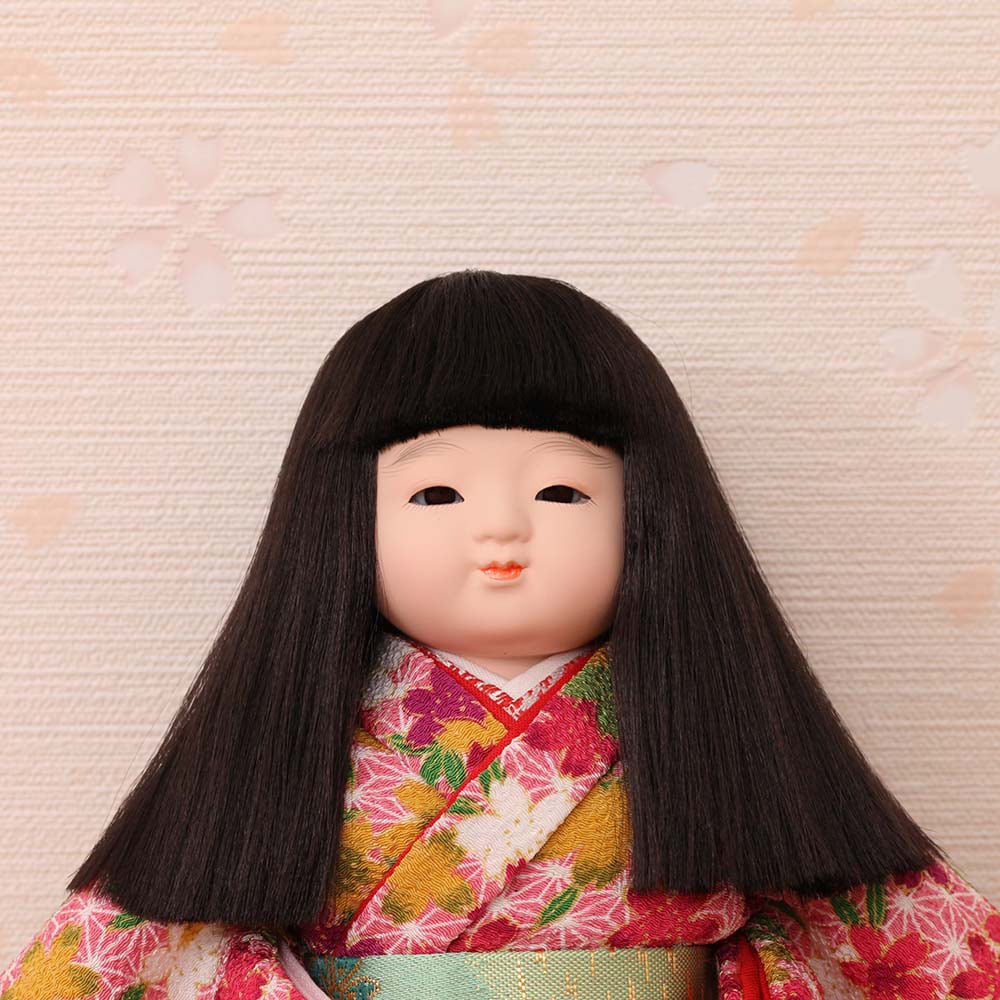 市松人形 齊藤公司作 5号 n23kt5-c1 横幅18cm