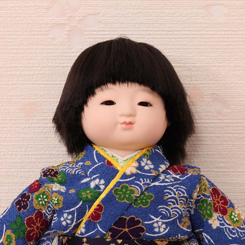 市松人形 齊藤公司作 5号 n23kt5-c1 横幅18cm
