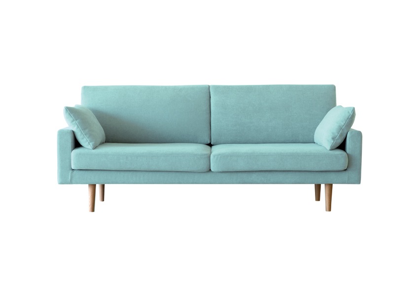 LEO SOFA 3人掛け ライトブルー オーク脚/ウォルナット脚