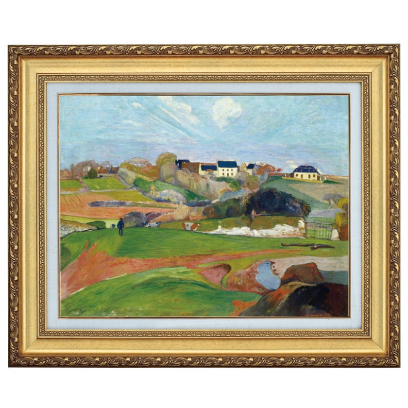 ゴーギャン（ゴーガン） 「プルドゥの風景」 6号 立体複製名画 【5