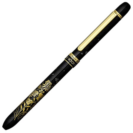 プラチナ万年筆 多機能ペン 近代蒔絵 ダブルアクションR3 キク｜すべて