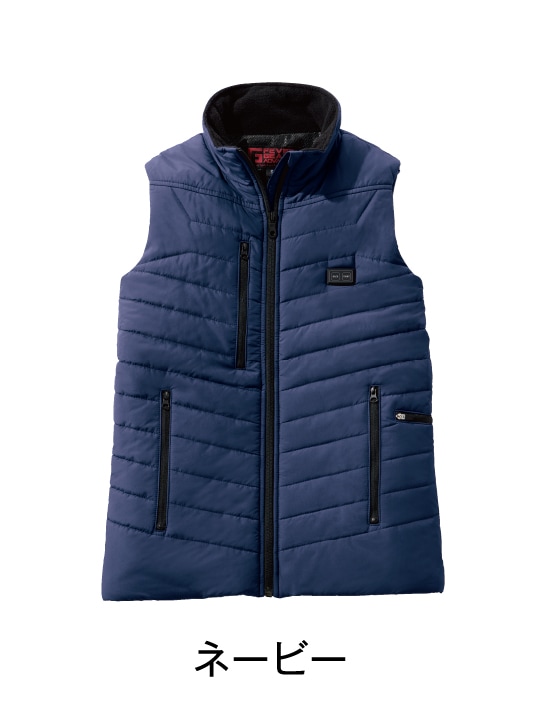 Heat Creek フード付きネイビーベスト Heat Creek フード付きネイビー