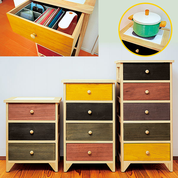 ◎タイル天板付き 桐製チェスト｜メルシーオンラインショップ