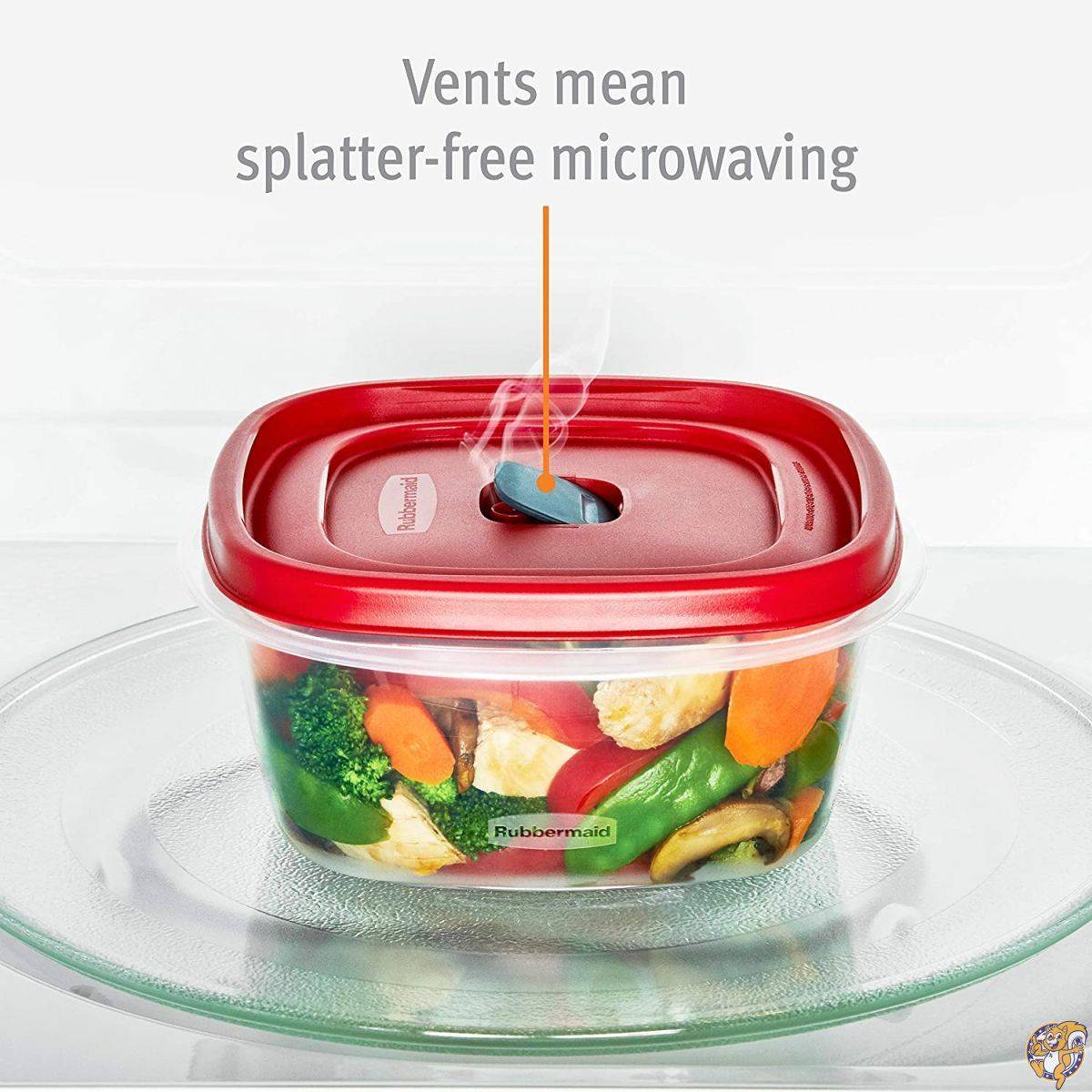 Rubbermaid(ラバーメイド) 簡単開閉の通気口付蓋 食品保存容器 30個