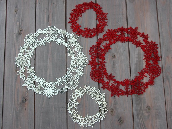 フェルトリース☆ホワイト(Lサイズ)