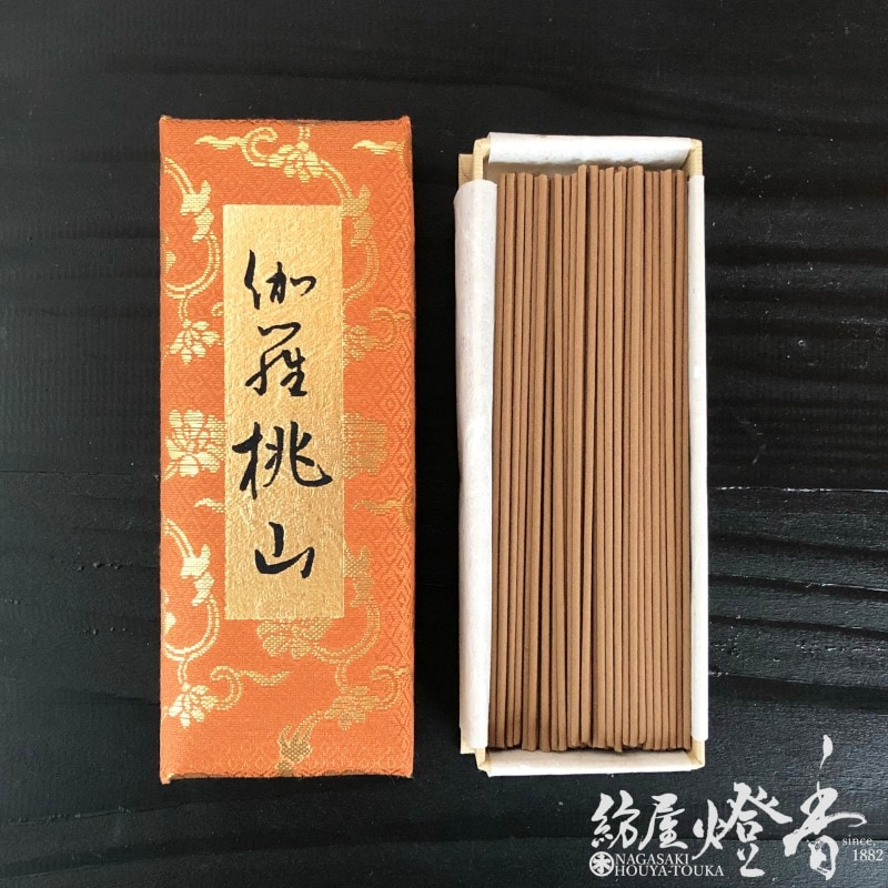 高級線香『伽羅桃山（きゃらももやま）短寸バラ詰[有煙]』日本香堂