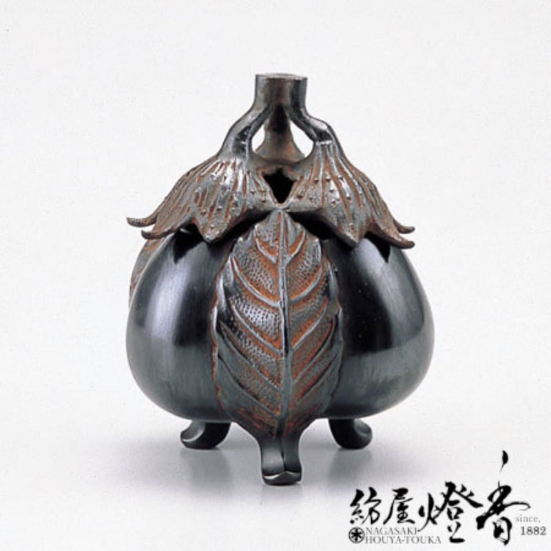 香炉/香器『高岡銅器【三ナス香炉/古手色】銅製[空焚き用]』竹中銅器